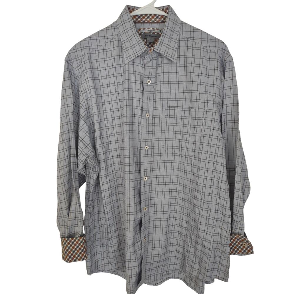 Johnston‎ & Murphy Button Down Shirt Large Flip cuff Business Causal Classic